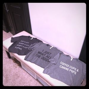 LOT of 3 dog tees, cropped